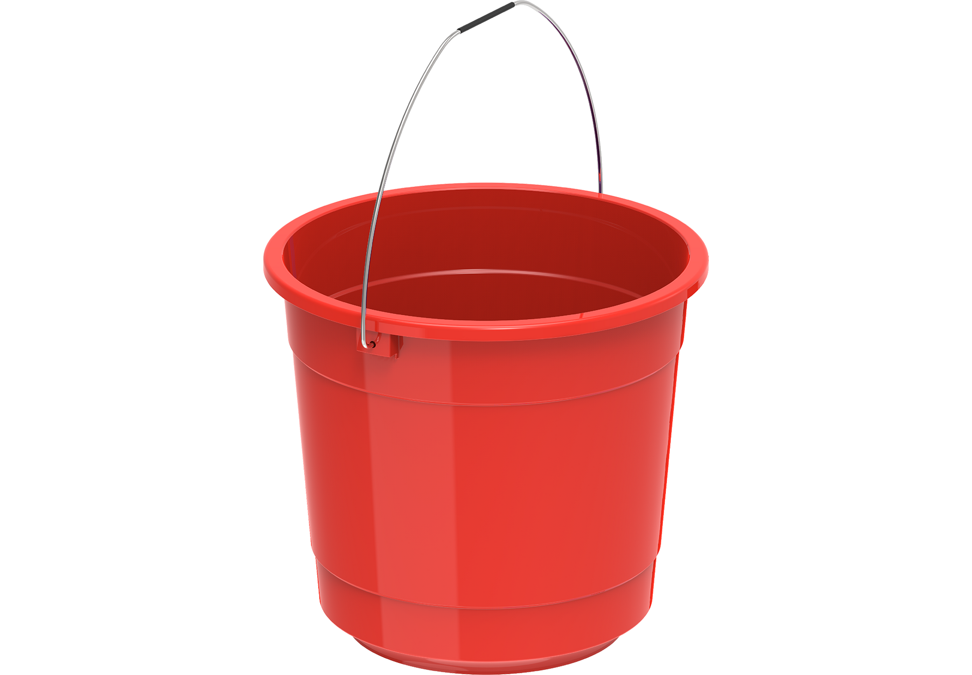 Plastic Round Bucket with Handle EX-50 15L Red