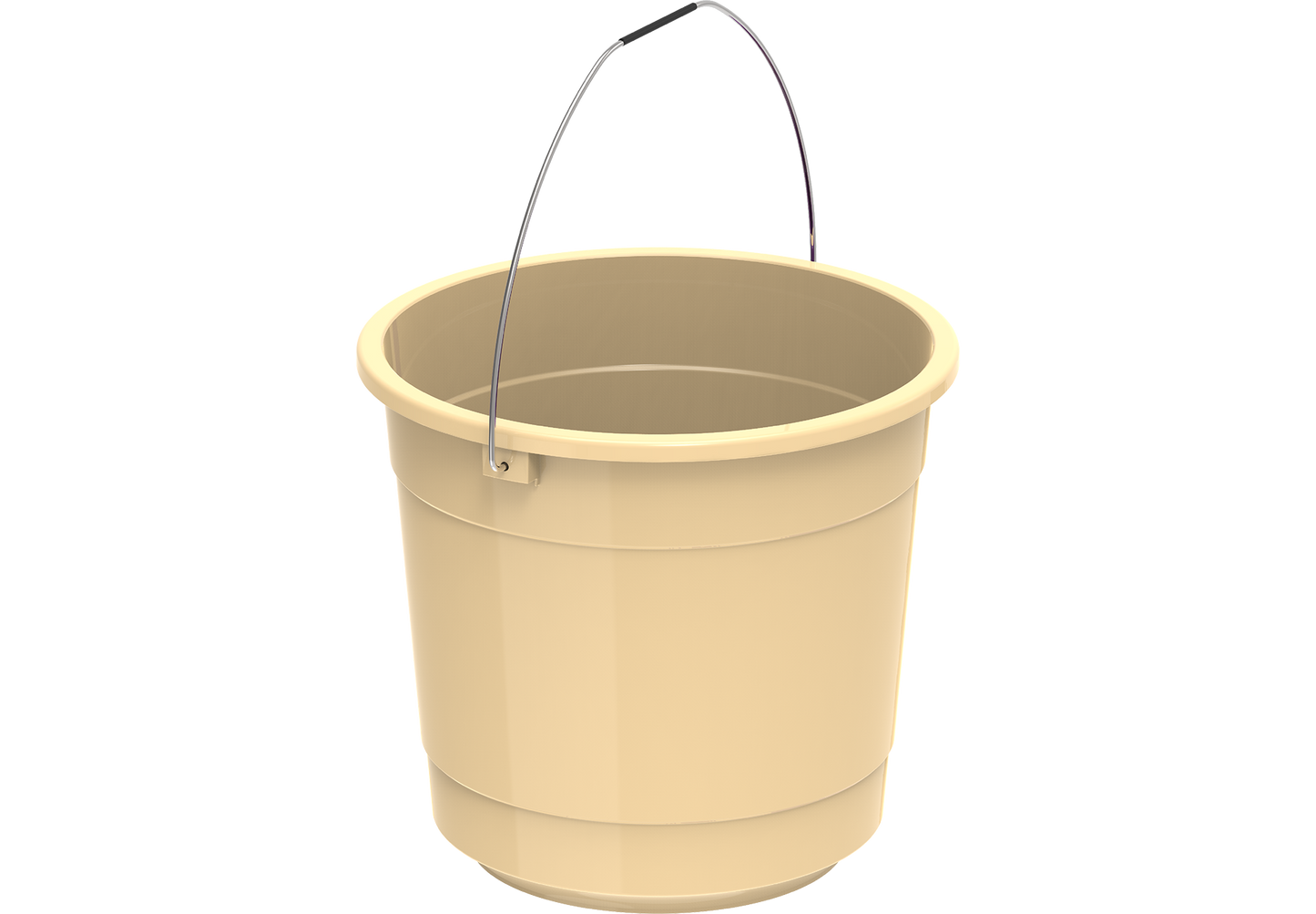 EX 15L Round Plastic Bucket with Steel Handle - Cosmoplast Kuwait