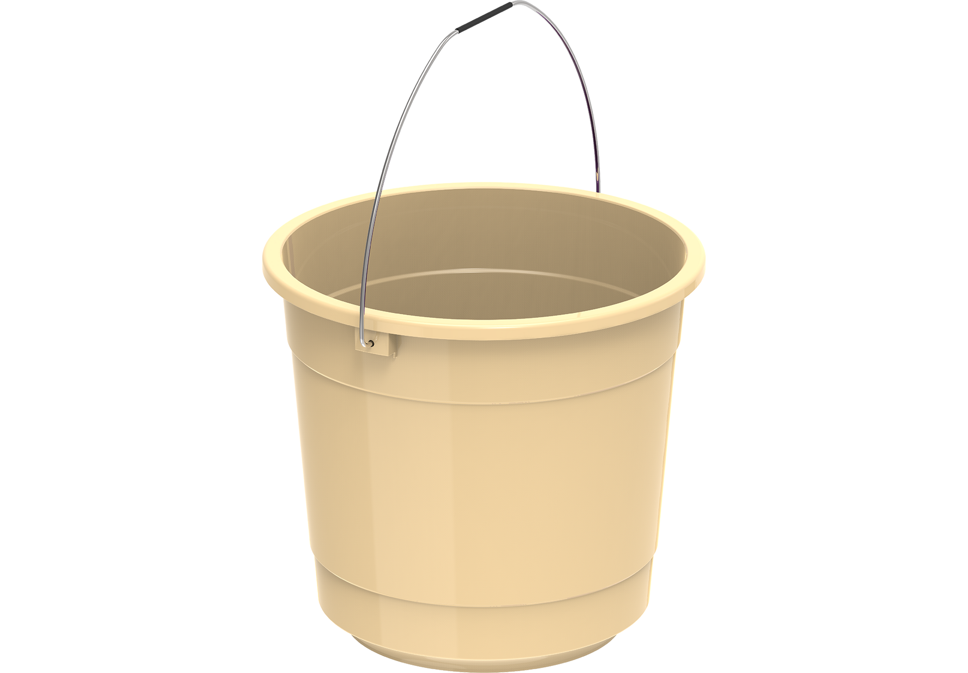 EX 15L Round Plastic Bucket with Steel Handle - Cosmoplast Kuwait