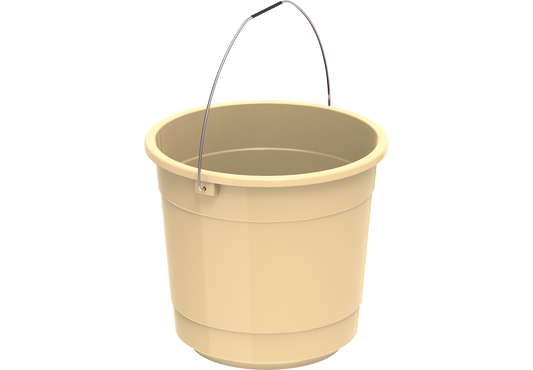 EX 15L Round Plastic Bucket with Steel Handle - Cosmoplast Kuwait