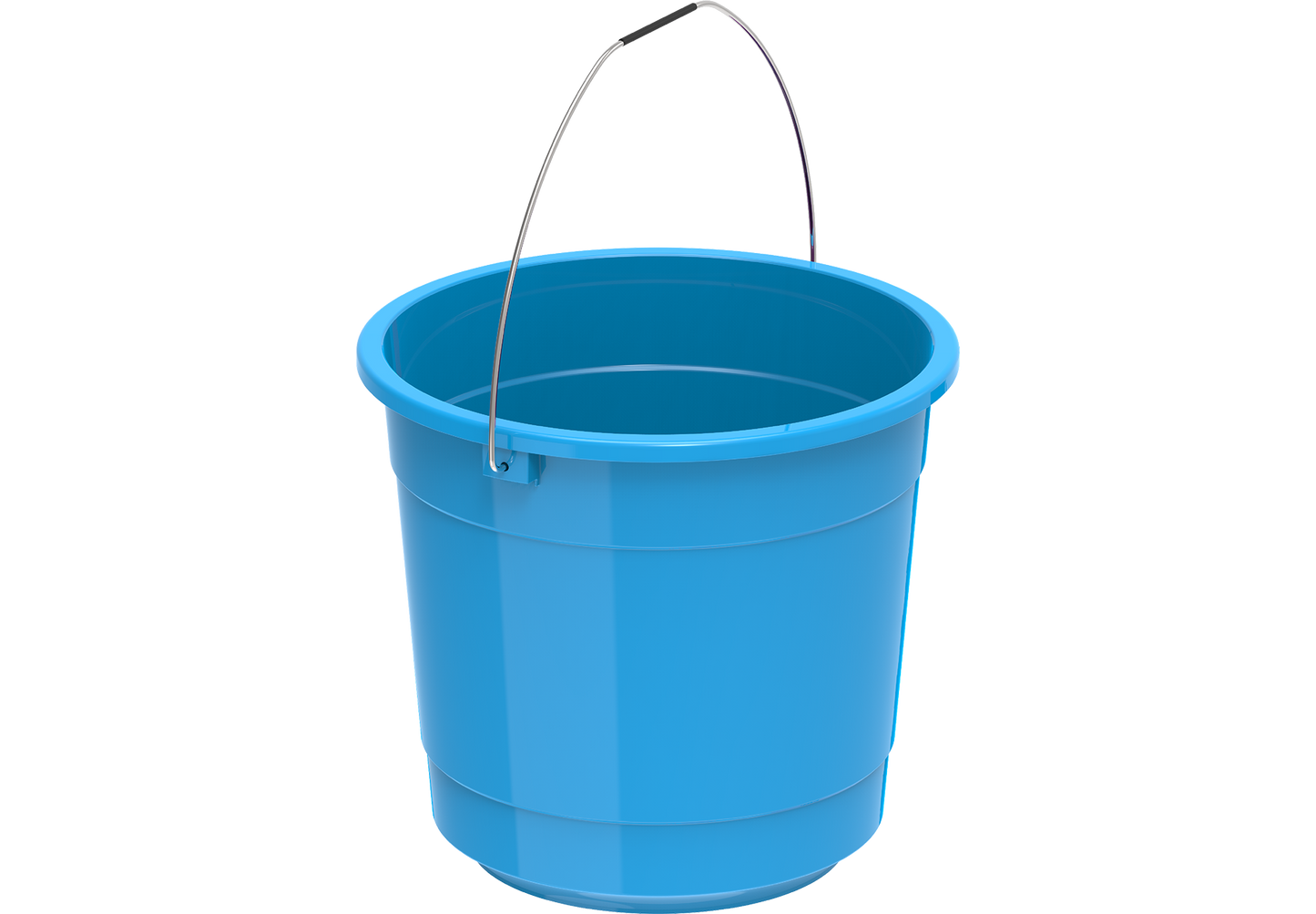 EX 15L Round Plastic Bucket with Steel Handle - Cosmoplast Kuwait