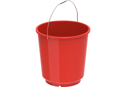 EX 18L Round Plastic Bucket with Steel Handle - Cosmoplast Kuwait