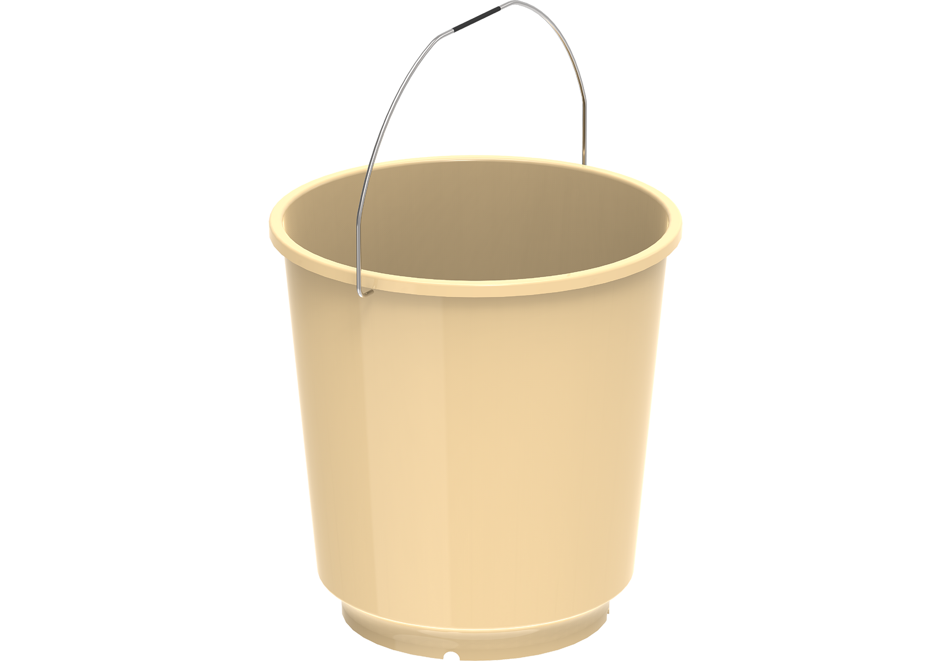 Plastic Round Bucket with Handle EX-70 18L Ivory