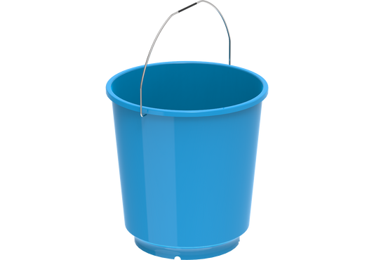 EX 20L Round Plastic Bucket with Steel Handle - Cosmoplast Kuwait