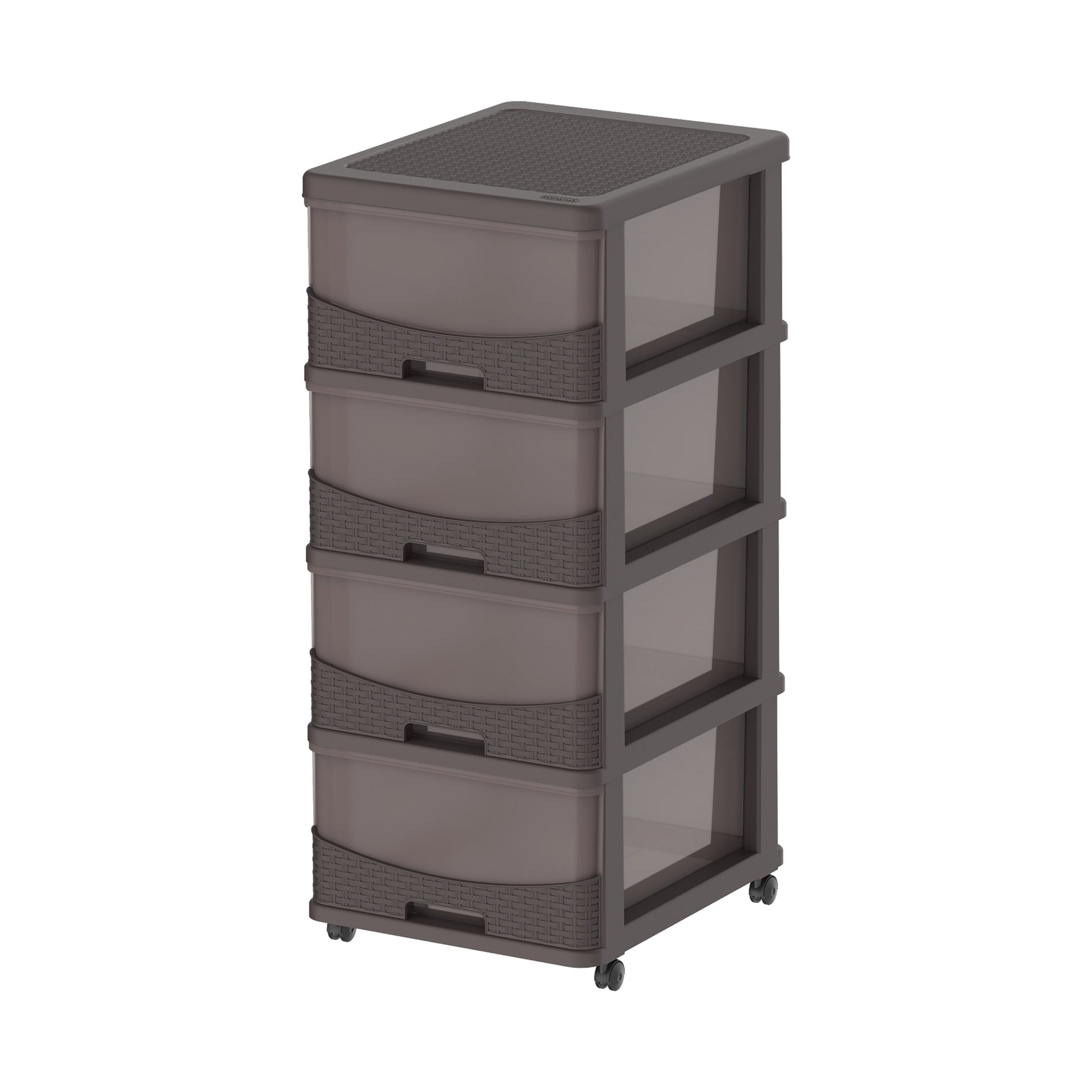 Cosmoplast 4 Tiers Cabinets with Drawers & Wheels
