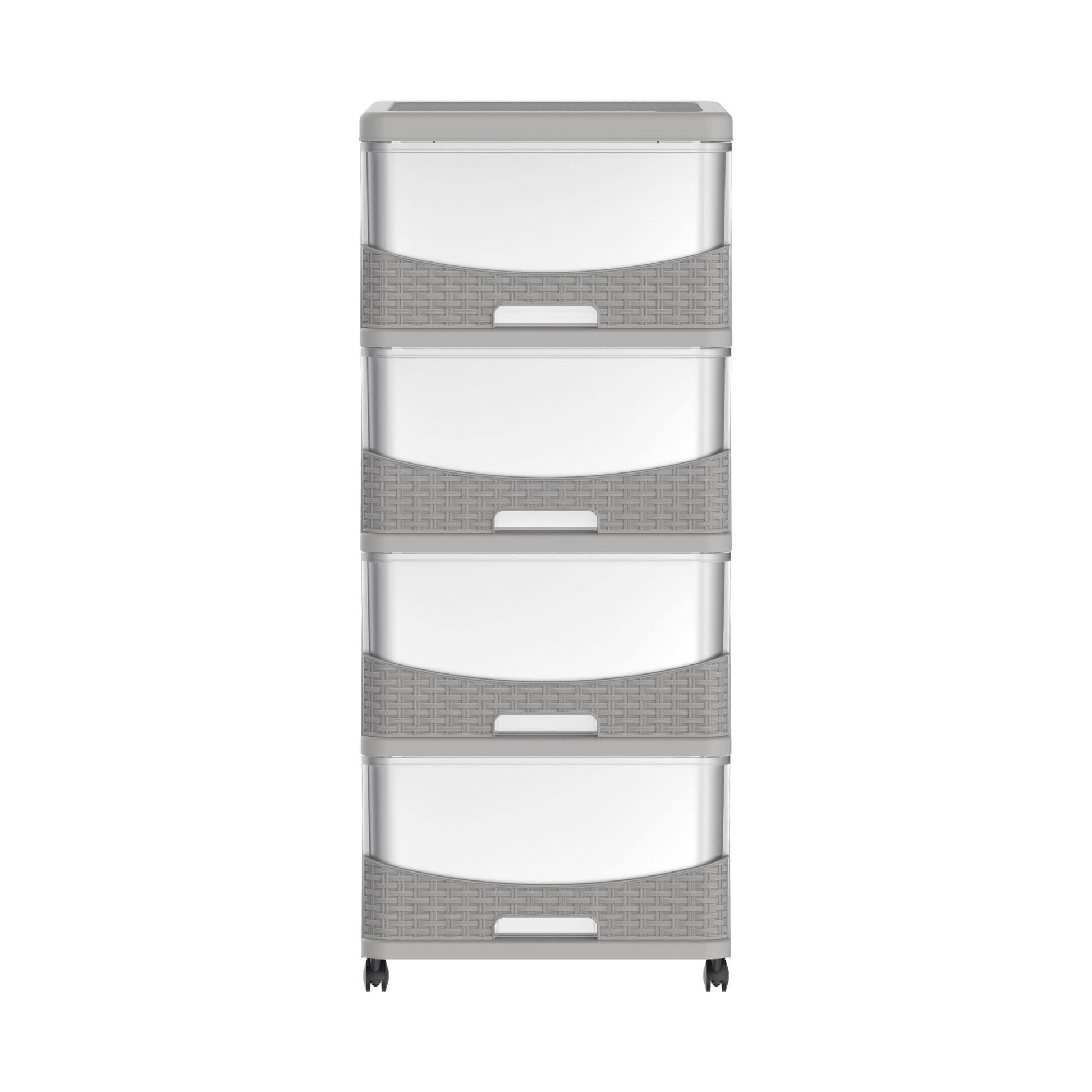 Cosmoplast 4 Tiers Cabinets with Drawers & Wheels