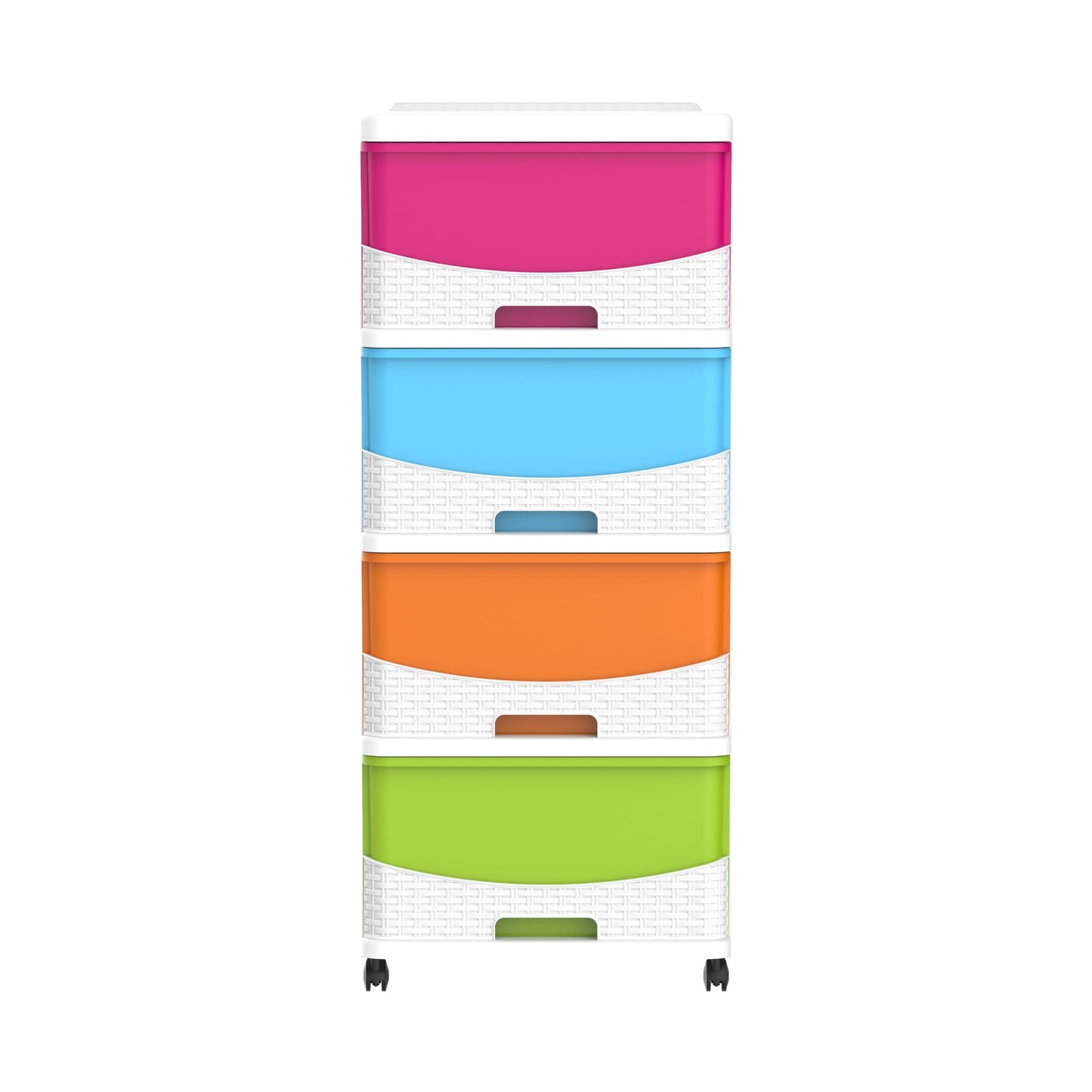 Cosmoplast 4 Tiers Cabinets with Drawers & Wheels