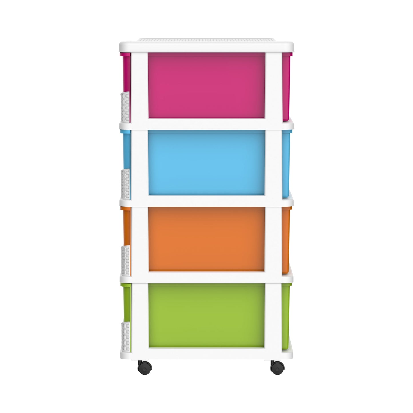 Cosmoplast 4 Tiers Cabinets with Drawers & Wheels