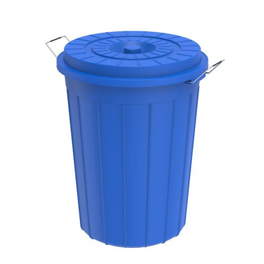 100L Round Plastic Drums with Lid - Cosmoplast Kuwait