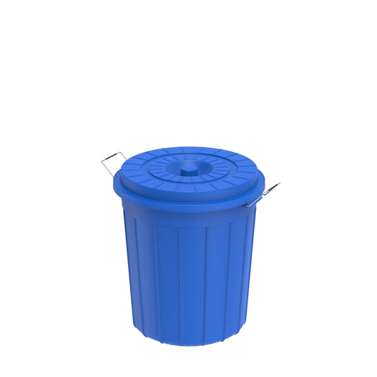 35L Round Plastic Drums with Lid - Cosmoplast Kuwait