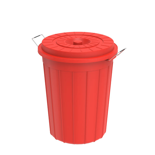 70L Round Plastic Drums with Lid - Cosmoplast Kuwait