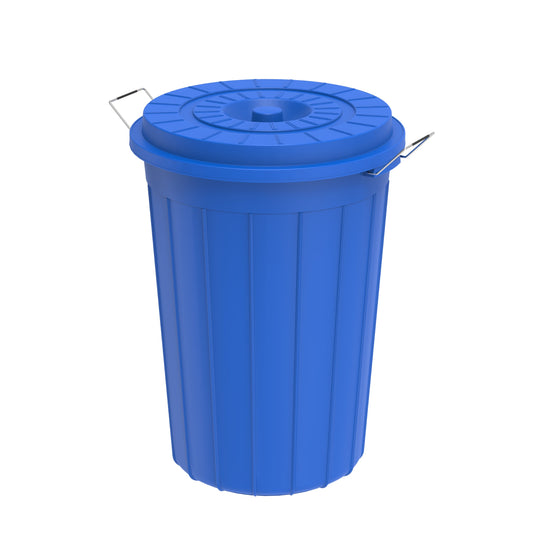 80L Round Plastic Drum with Lid - Cosmoplast Kuwait