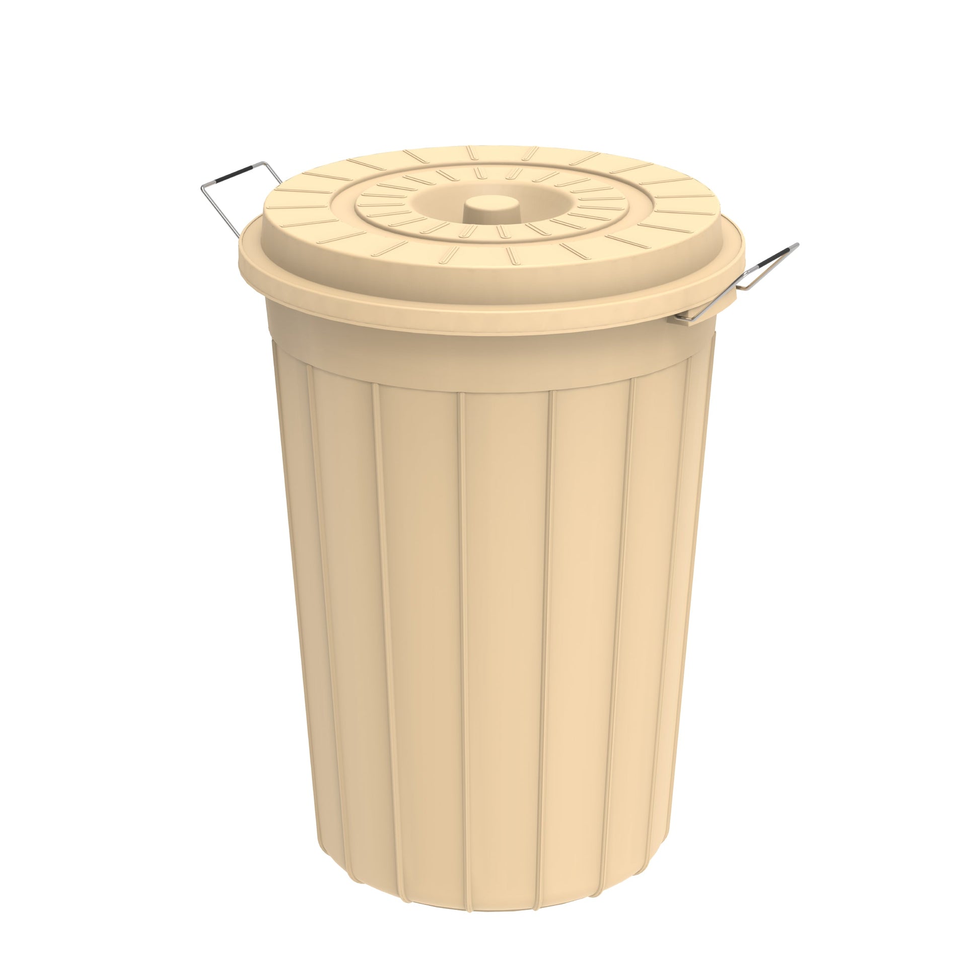 80L Round Plastic Drum with Lid - Cosmoplast Kuwait
