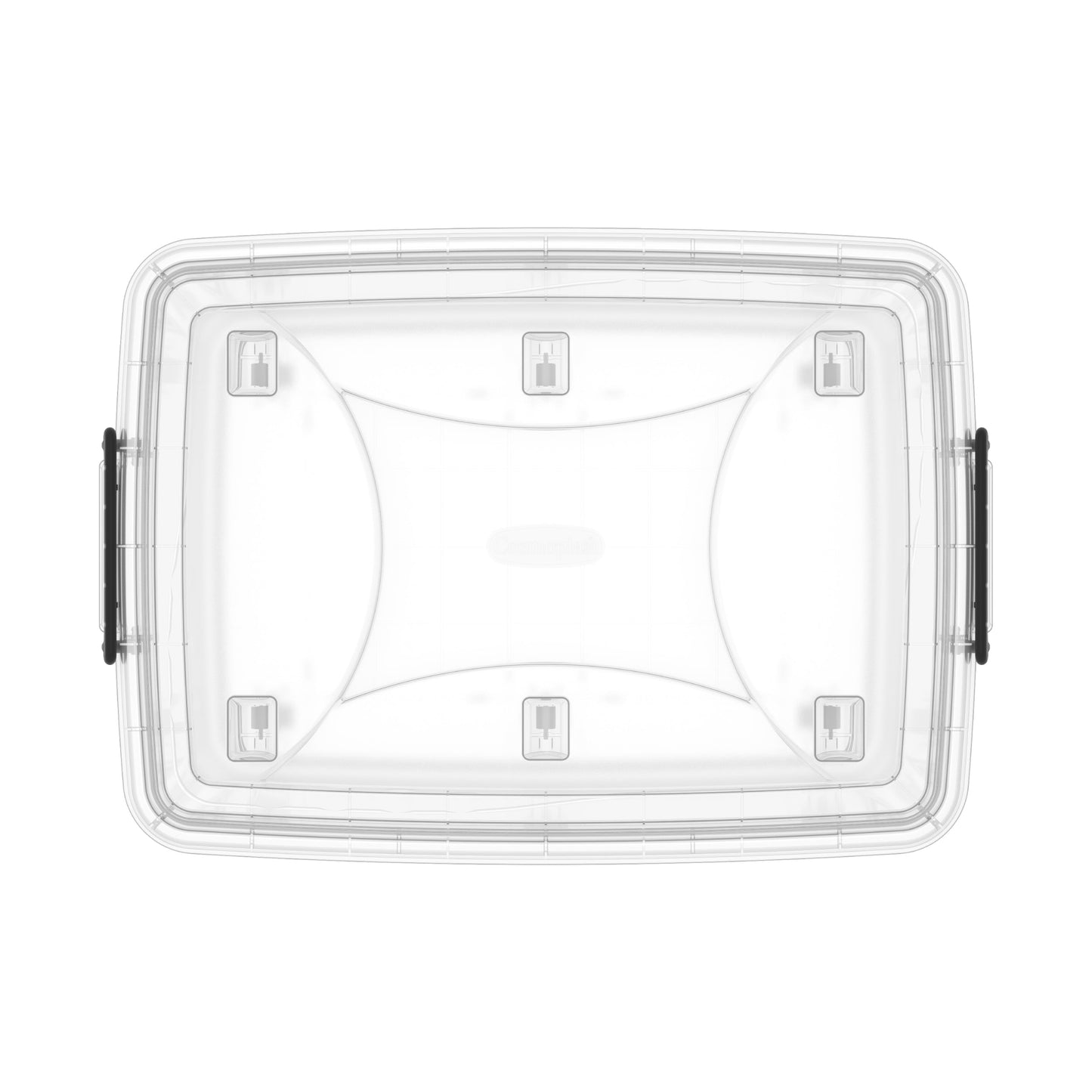 132L Clear Plastic Storage Box with Wheels & Lockable Lid - Cosmoplast Kuwait