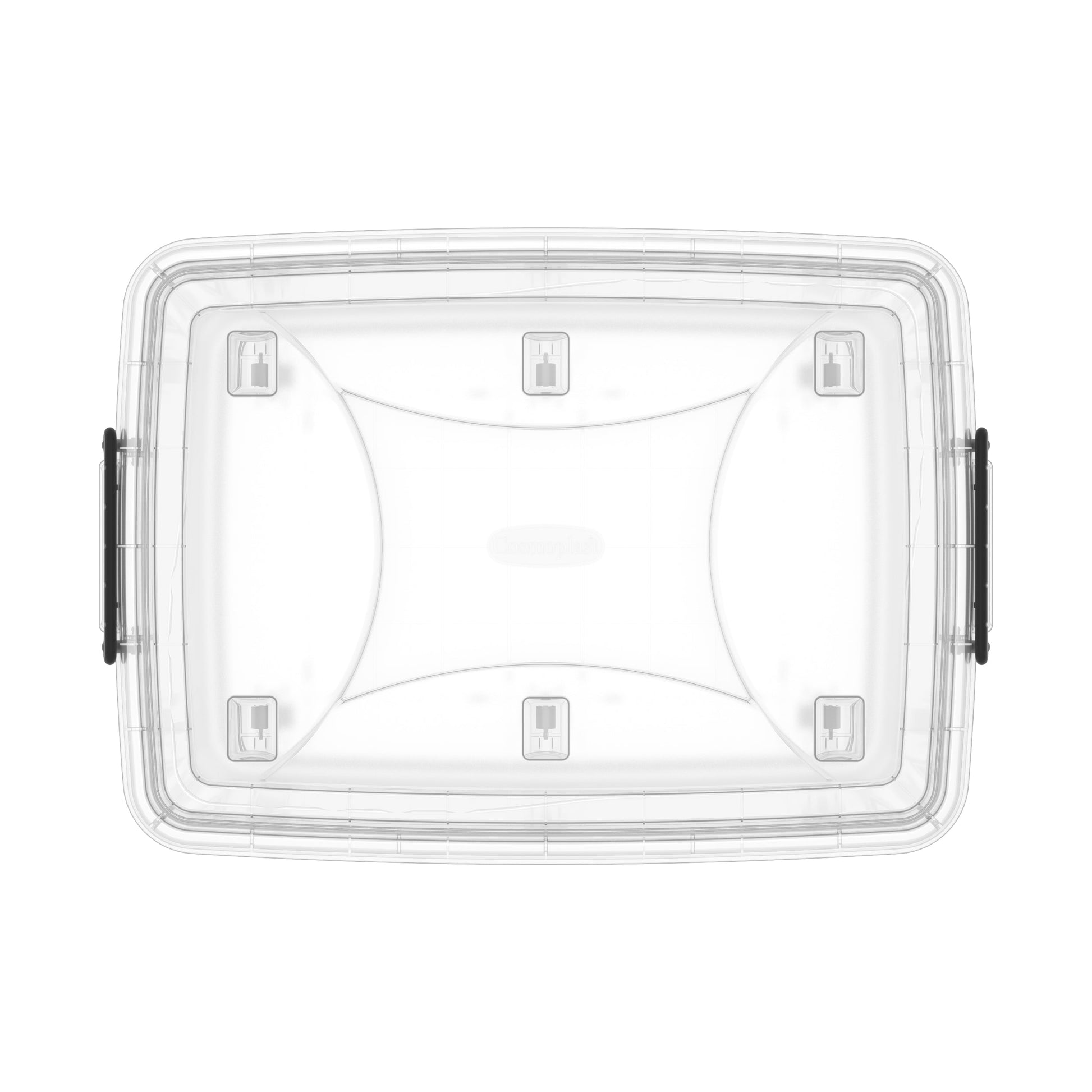 132L Clear Plastic Storage Box with Wheels & Lockable Lid - Cosmoplast Kuwait