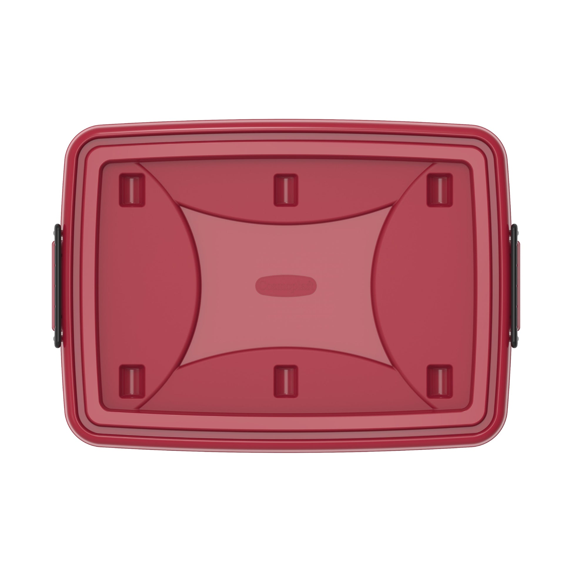 132L Clear Plastic Storage Box with Wheels & Lockable Lid - Cosmoplast Kuwait