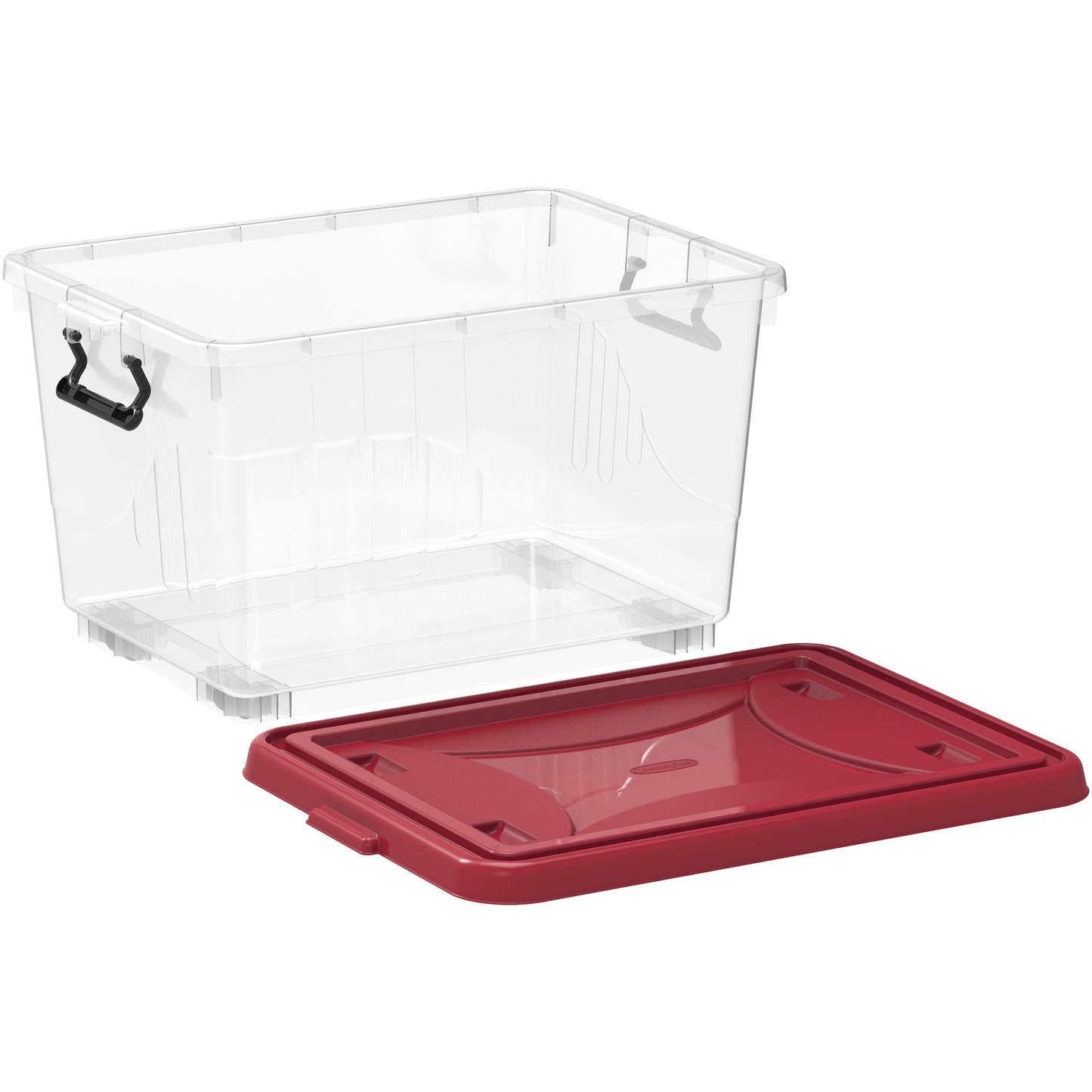 22L Clear Plastic Storage Boxes with Wheels & Lockable Lid - Cosmoplast Kuwait