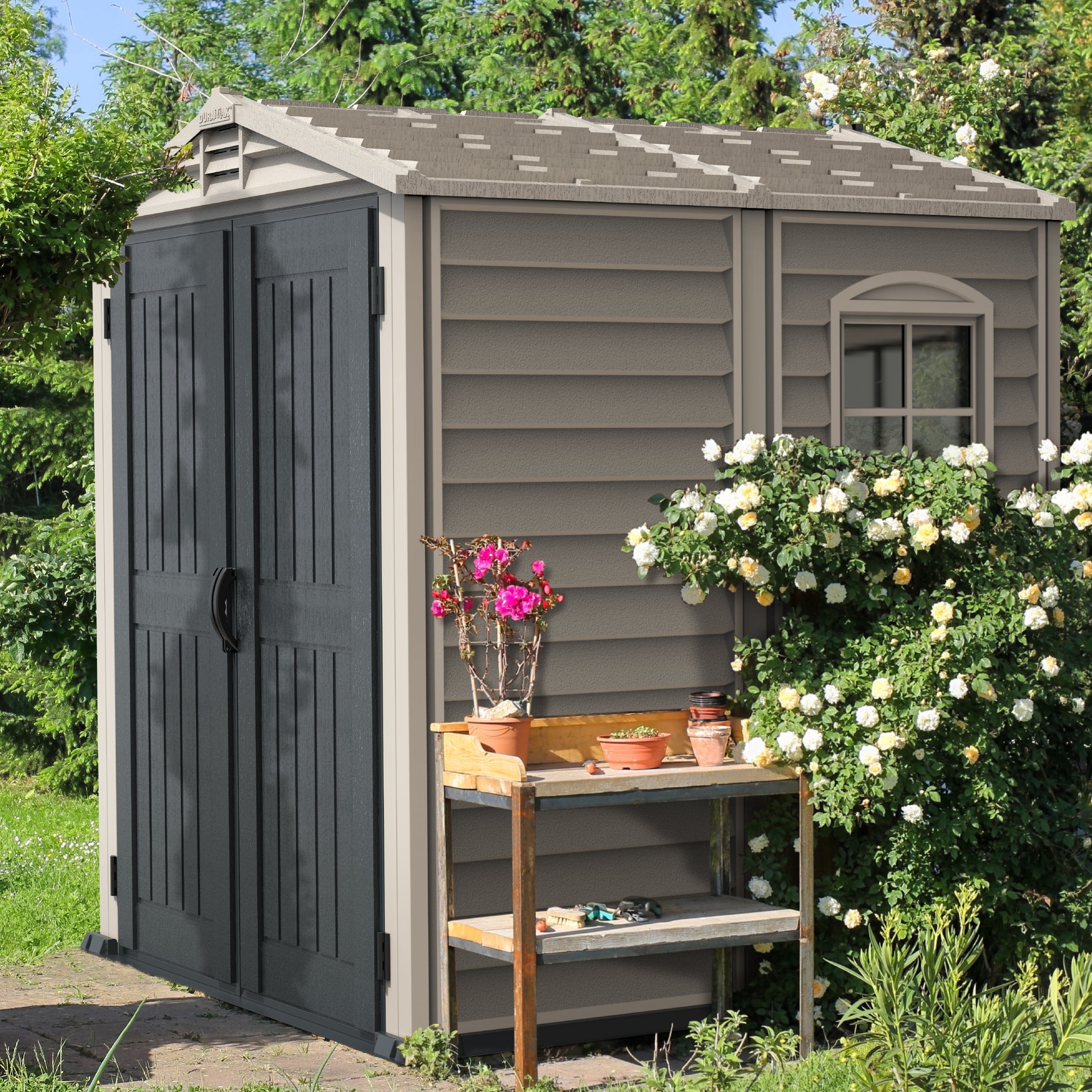 StoreMate PLUS 6x6ft  (191x191x 213 cm) Garden Storage Shed - Cosmoplast Kuwait