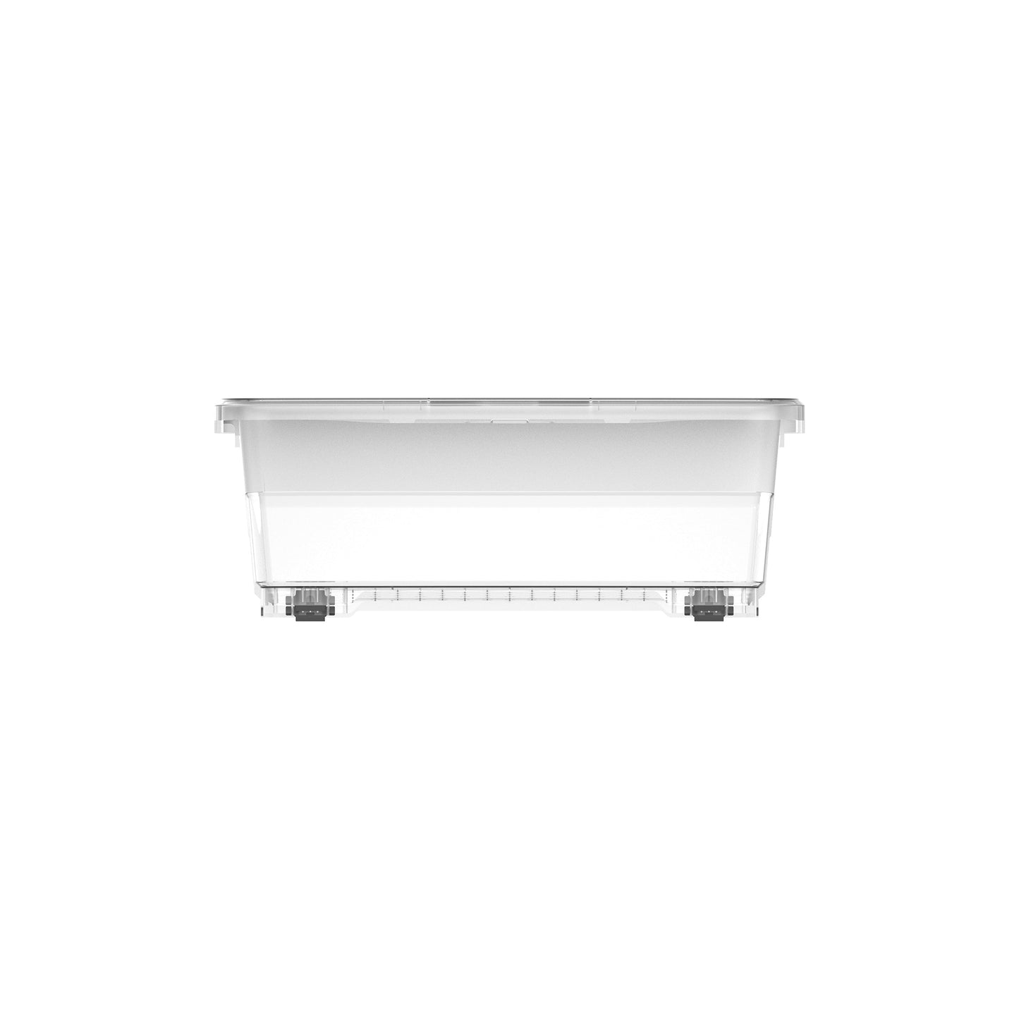 45L Clear Plastic Underbed Storage Box with Wheels & Lockable Lid - Cosmoplast Kuwait