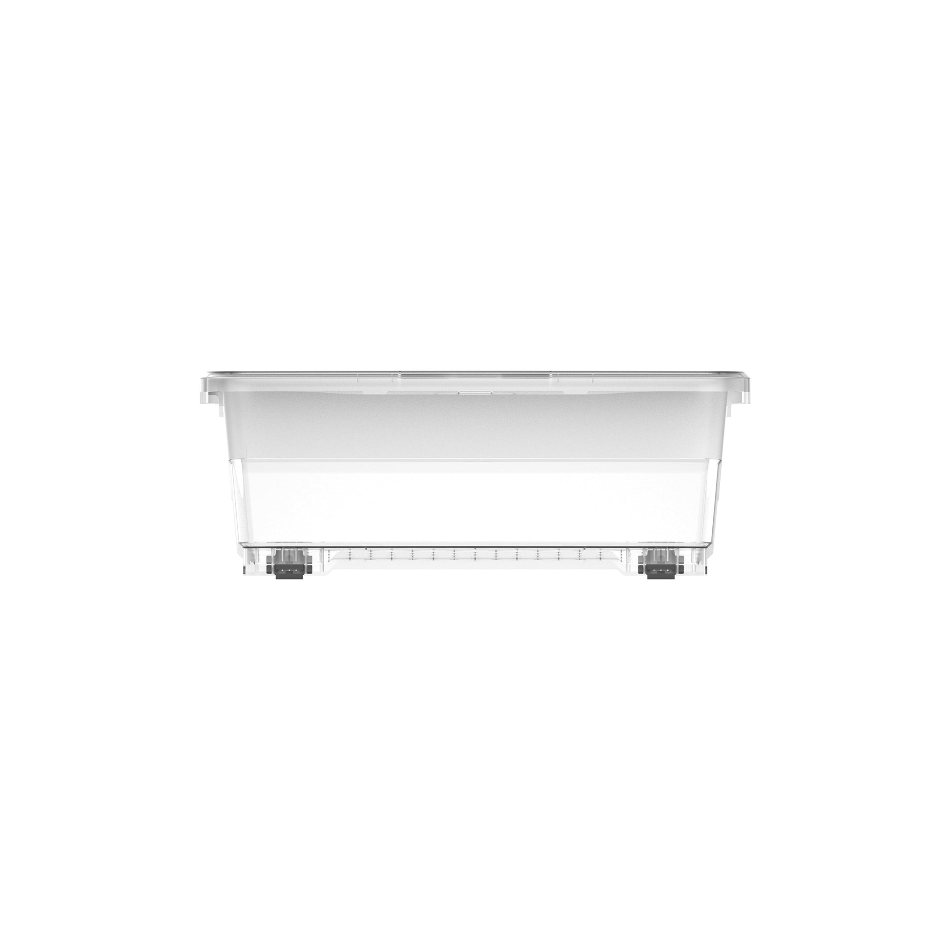 45L Clear Plastic Underbed Storage Box with Wheels & Lockable Lid - Cosmoplast Kuwait