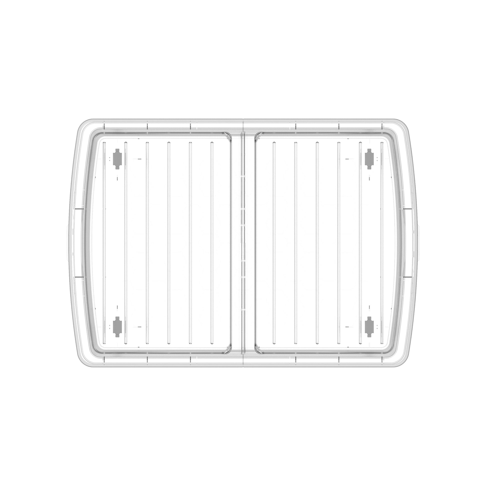 45L Clear Plastic Underbed Storage Box with Wheels & Lockable Lid - Cosmoplast Kuwait