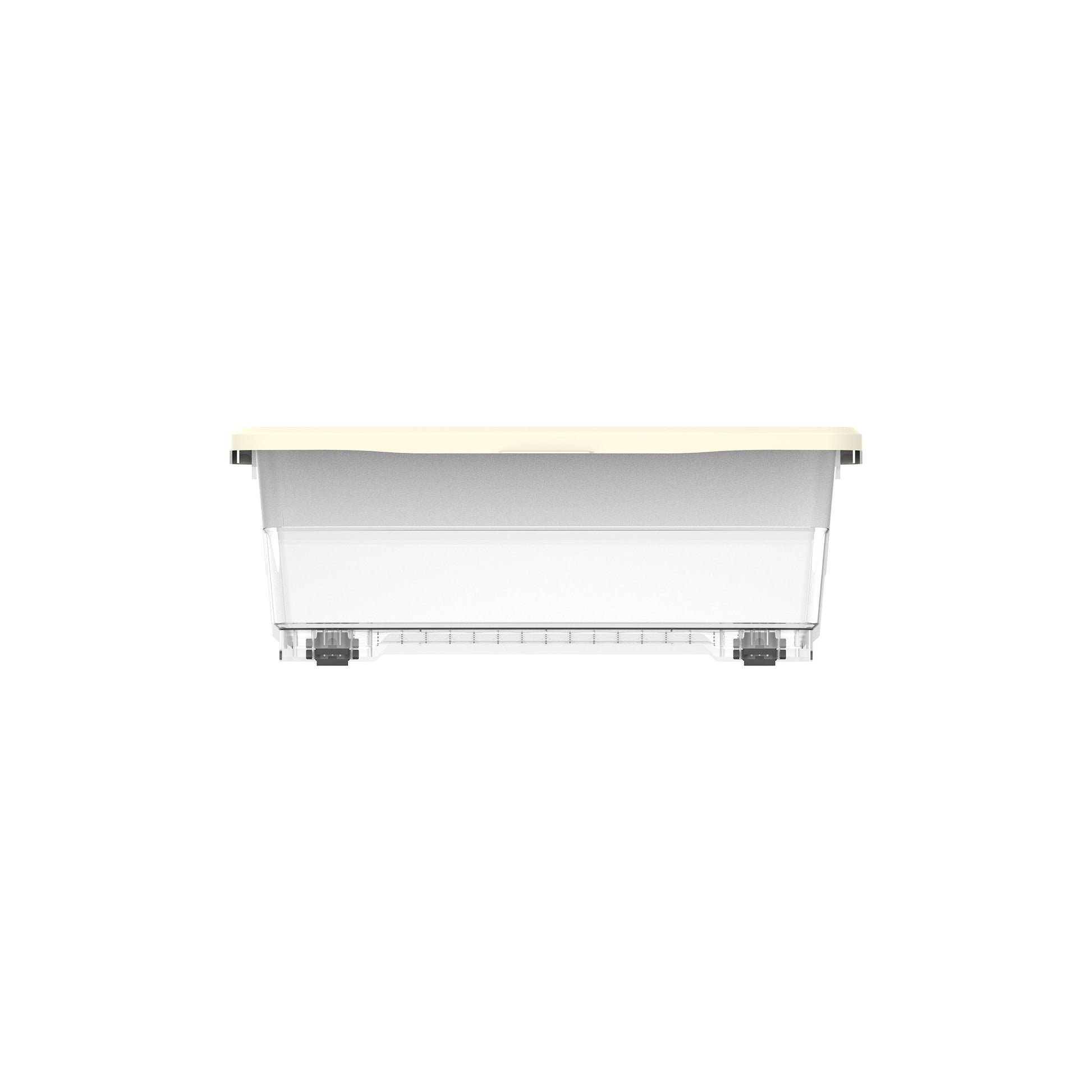 45L Clear Plastic Underbed Storage Box with Wheels & Lockable Lid - Cosmoplast Kuwait