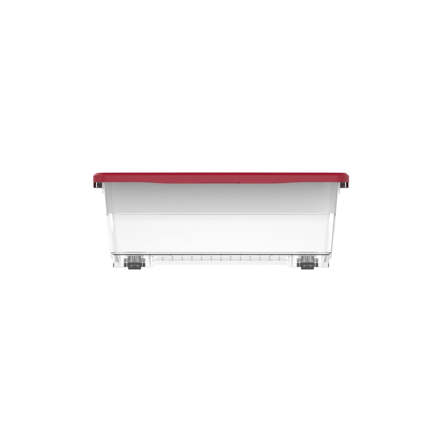 45L Clear Plastic Underbed Storage Box with Wheels & Lockable Lid - Cosmoplast Kuwait