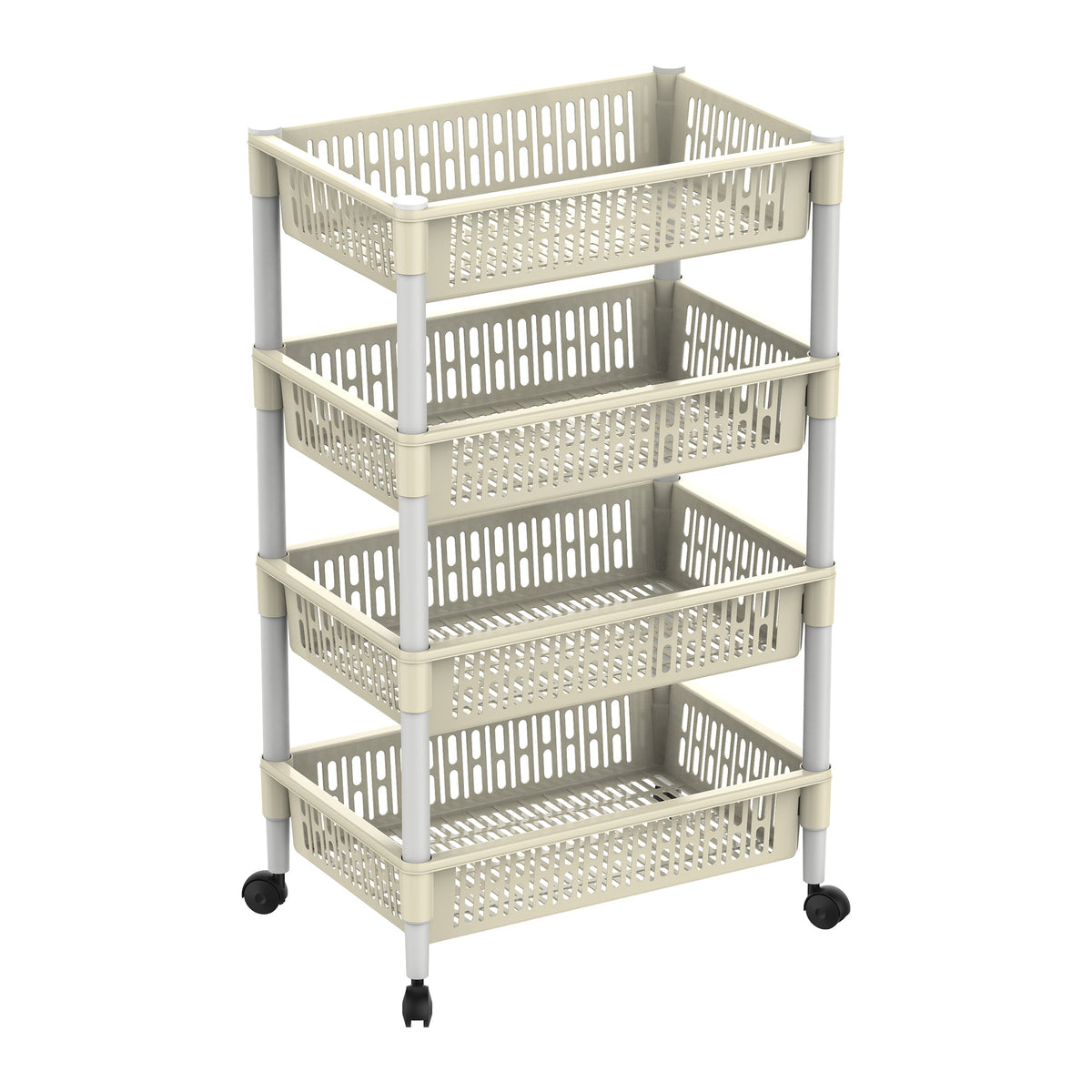 Cosmoplast Plastic Vegetable Rack 4 with Wheels – Cosmoplast Kuwait