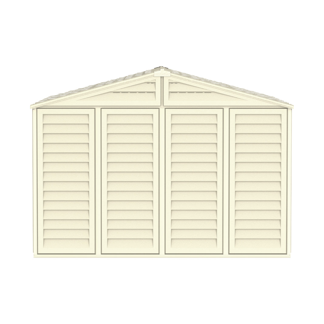 WoodBridge 10.5x10.5ft (324.8x326x233.2 cm) Resin Garden Storage Shed - Cosmoplast Kuwait