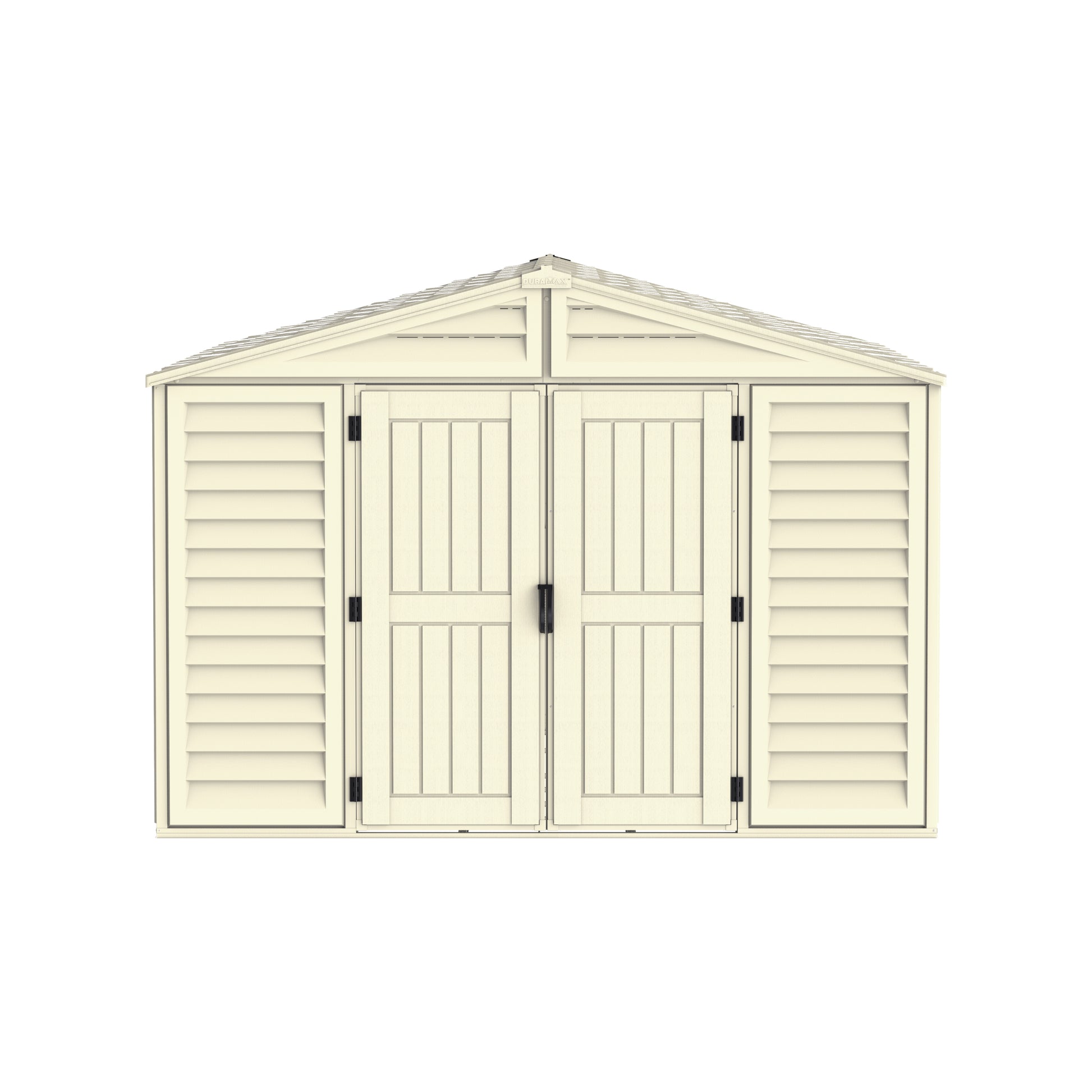 WoodBridge 10.5x13ft (324.8x405xH 233.2 cm) Resin Garden Storage Shed - Cosmoplast Kuwait