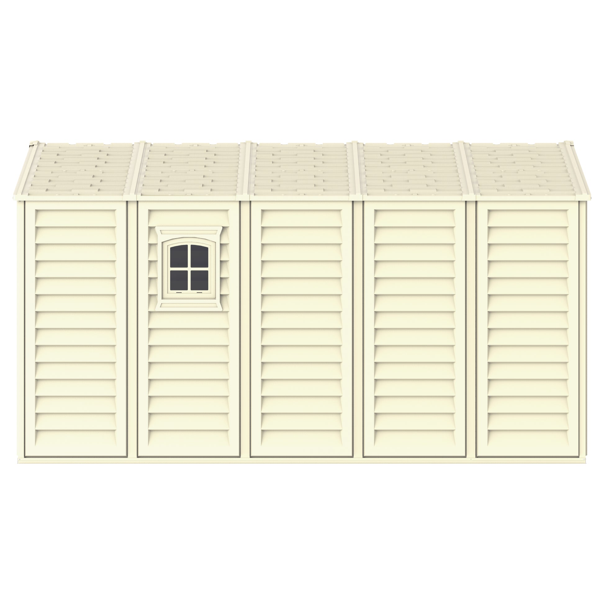 WoodBridge 10.5x13ft (324.8x405xH 233.2 cm) Resin Garden Storage Shed - Cosmoplast Kuwait