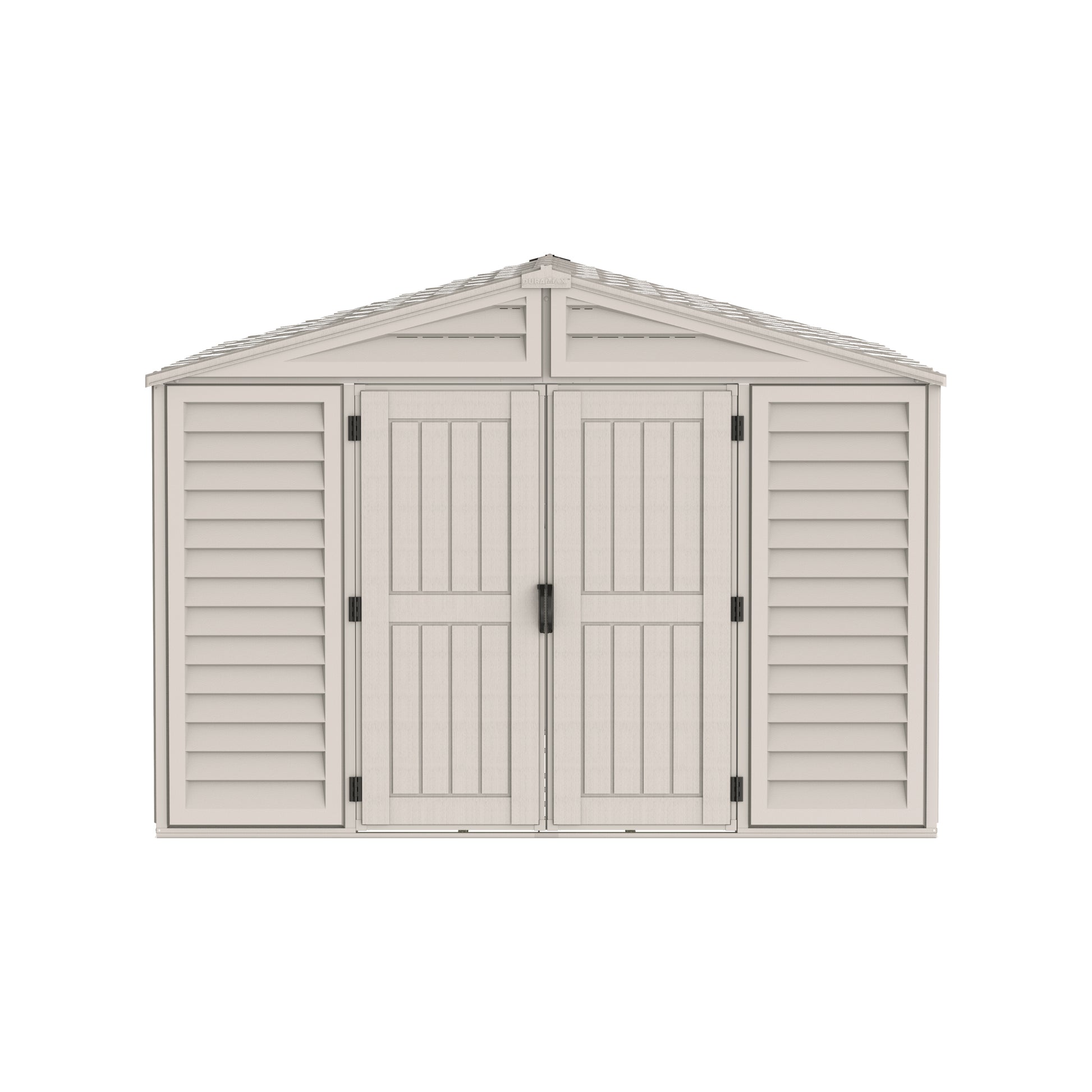 WoodBridge 10.5x13ft (324.8x405xH 233.2 cm) Resin Garden Storage Shed - Cosmoplast Kuwait