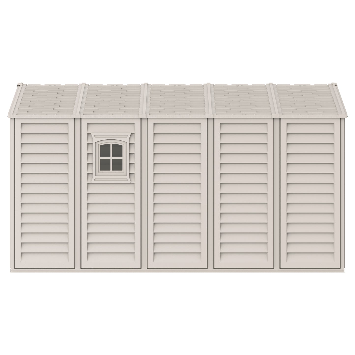 WoodBridge 10.5x13ft (324.8x405xH 233.2 cm) Resin Garden Storage Shed - Cosmoplast Kuwait