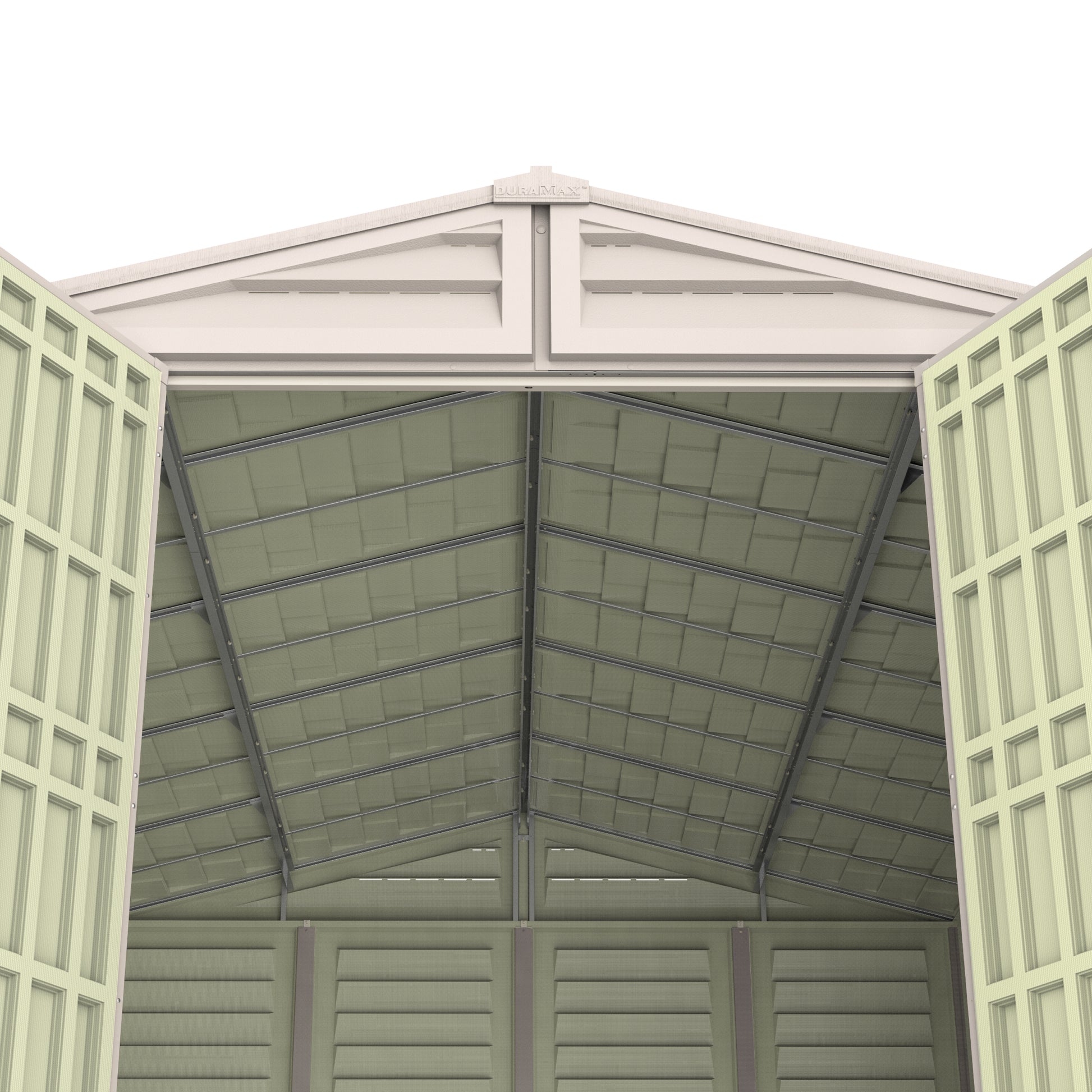 WoodBridge 10.5x13ft (324.8x405xH 233.2 cm) Resin Garden Storage Shed - Cosmoplast Kuwait